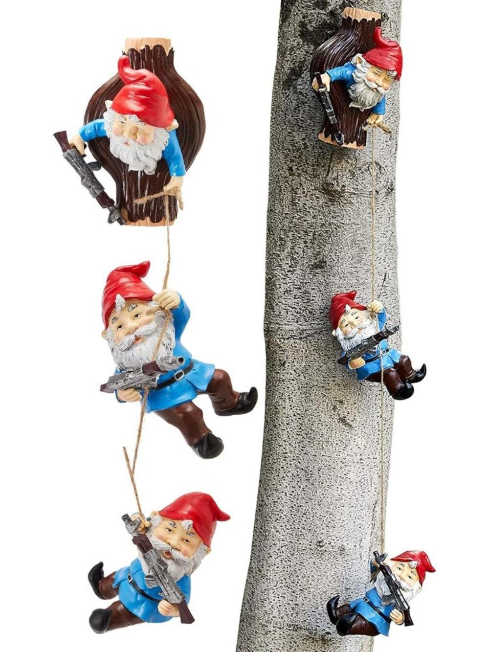 Adorable Garden Gnome Figurines - 3 Pack Colorful Weatherproof Outdoor Decor